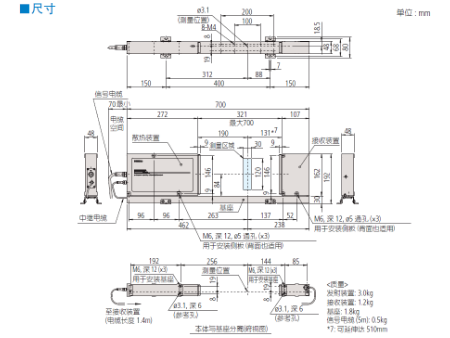 三丰激光测径仪LSM-512S 544 系列 — 激光测径仪(测量装置)